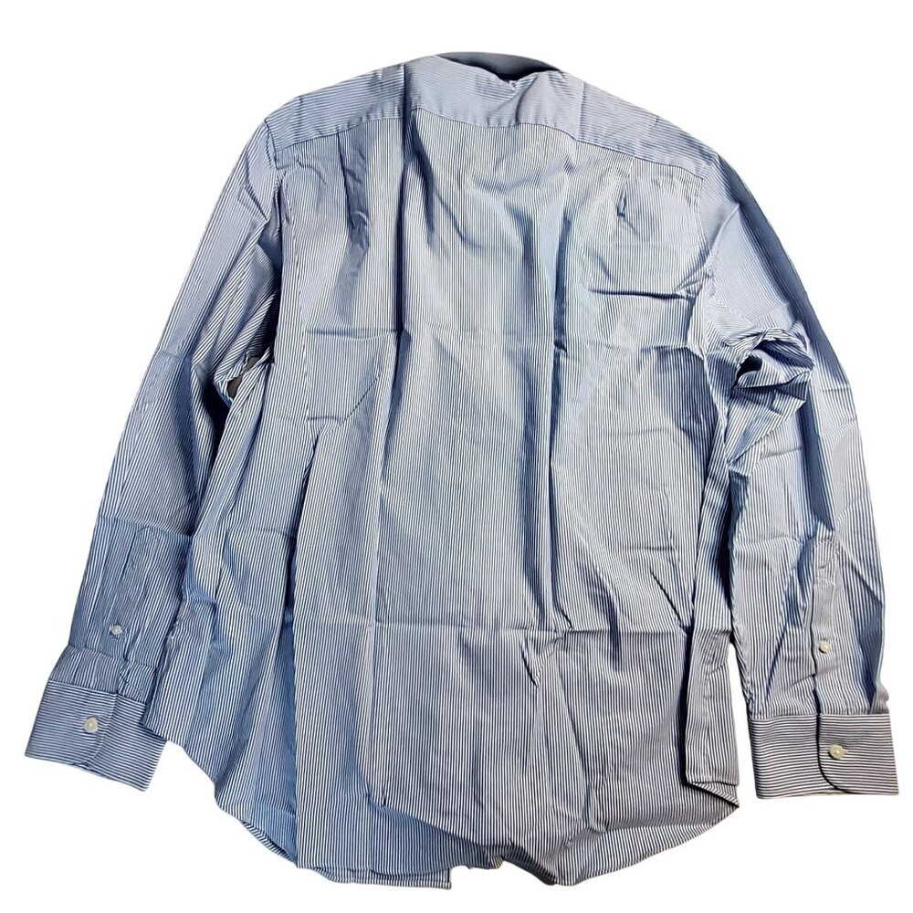 J.Crew Blue & White Striped XXL Performance Dress Shirt -Reimagined Cotton Blend - Picture 2 of 15